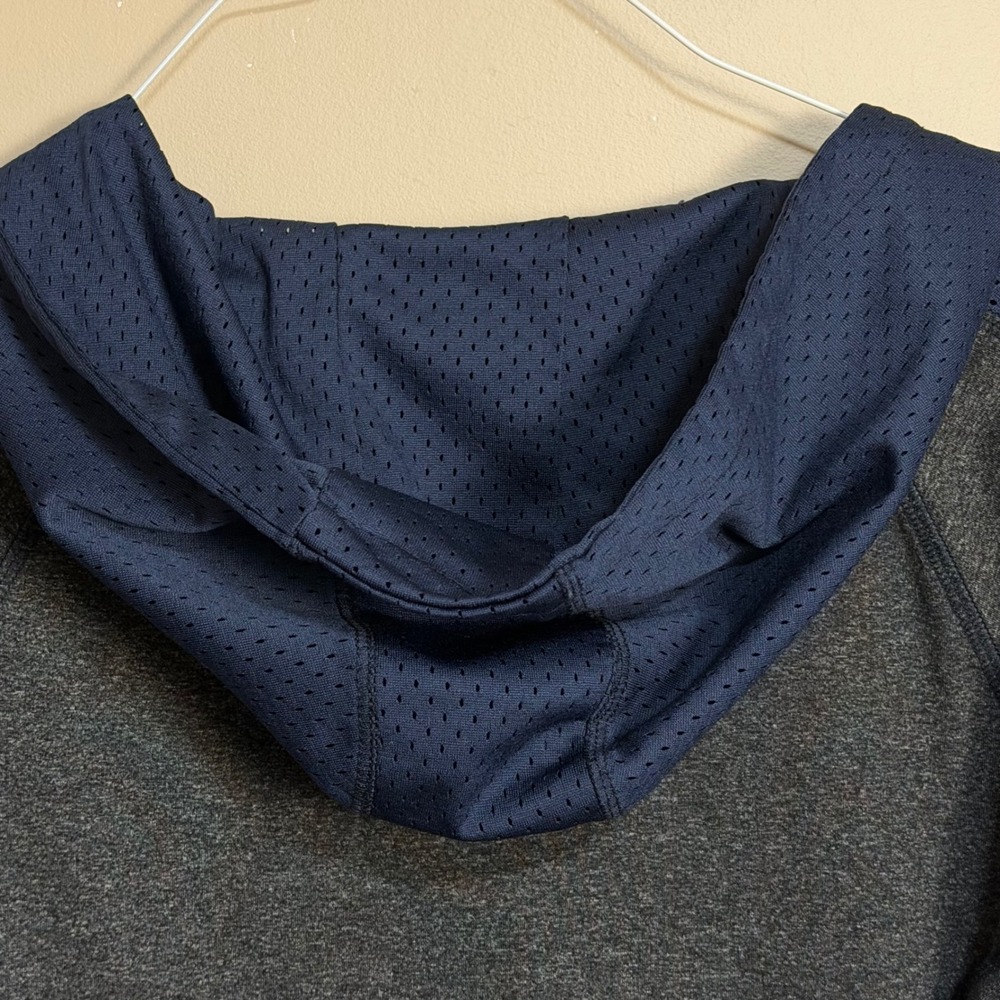 Colosseum West Virginia University WVU Quarter Zip Hoodie Womens XL Gray Navy - Picture 6 of 10